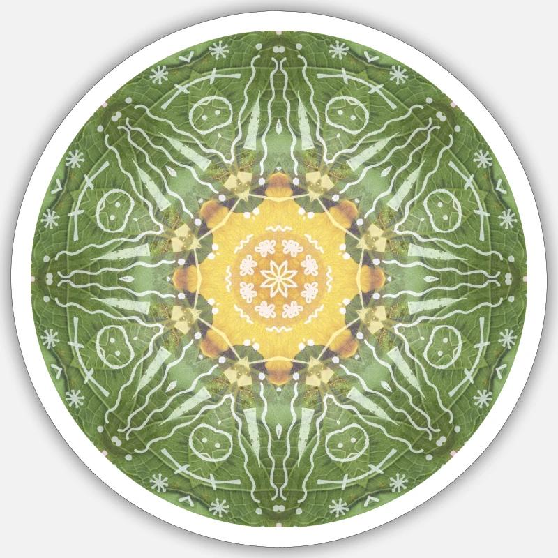 Mandala-Quantum 3 - Sticker Größe S (10 x 10 cm) - Mattweiß