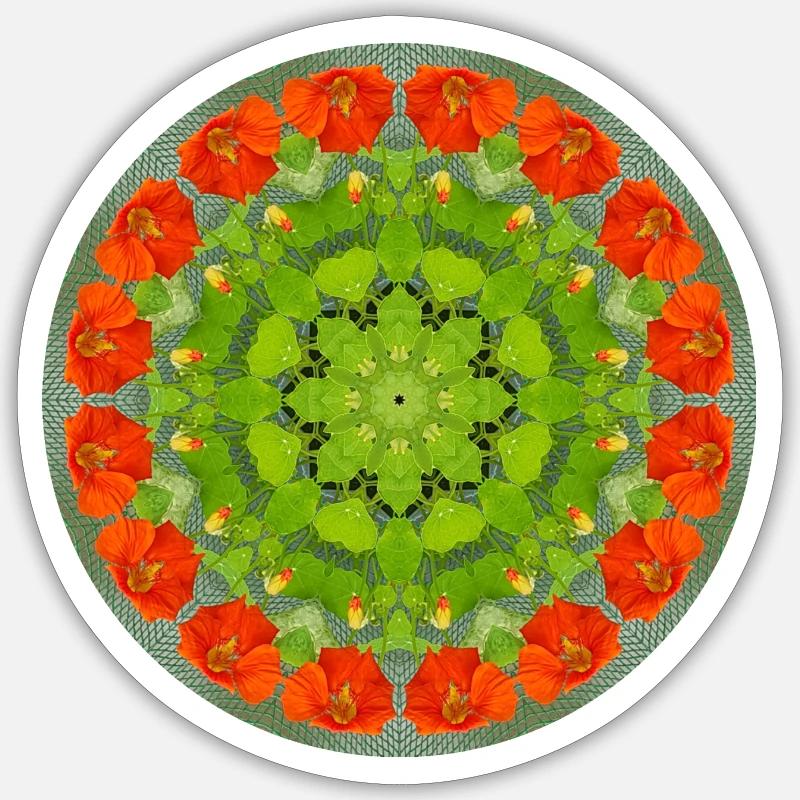Mandala-Quantum 10 - Sticker Größe S (10 x 10 cm) - Mattweiß