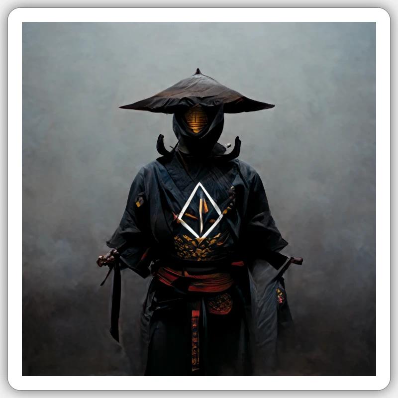 Omega Samurai Sticker size S (10 x 10 cm)