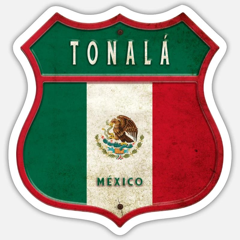 Tonalá Mexico crest design - Sticker size S (10 x 10 cm) - white matte