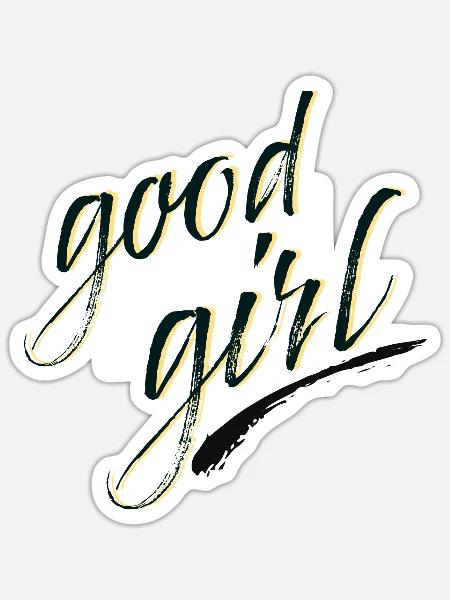 good girl - Sticker Größe S (10 x 10 cm) - Mattweiß