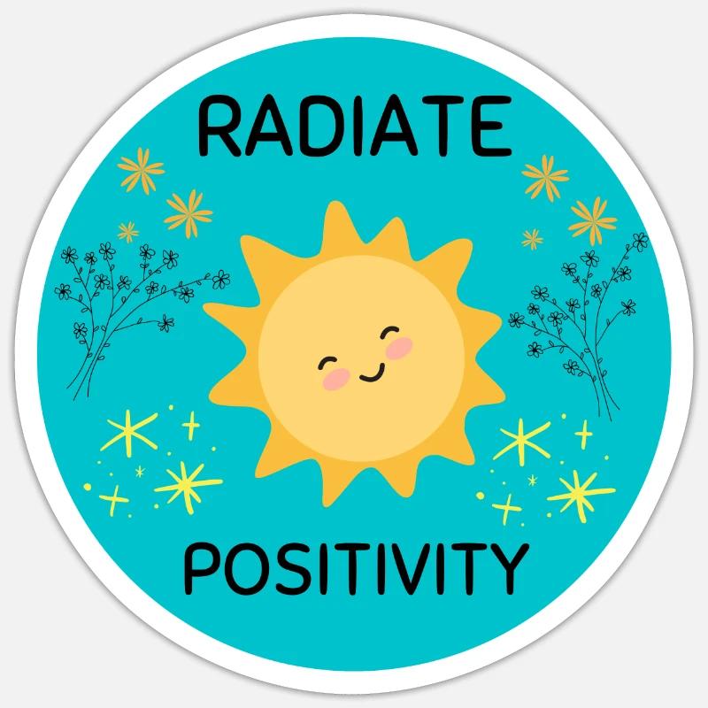 Rayonner de positivité Sticker taille S (10 x 10 cm)
