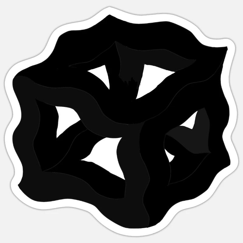Traumwürfel oder Schwarzplatons Würfel Sticker Größe S (10 x 10 cm)