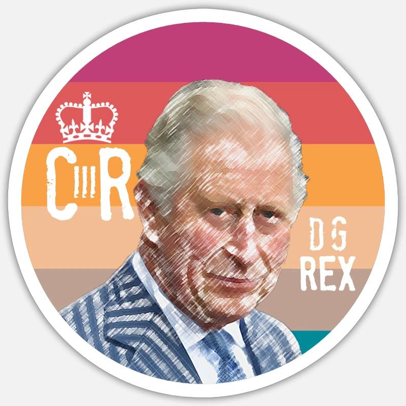 Karl III. Rex - Sticker Größe S (10 x 10 cm) - Mattweiß