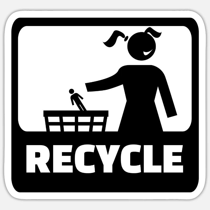 Recycle - remember to sort Sticker size S (10 x 10 cm)