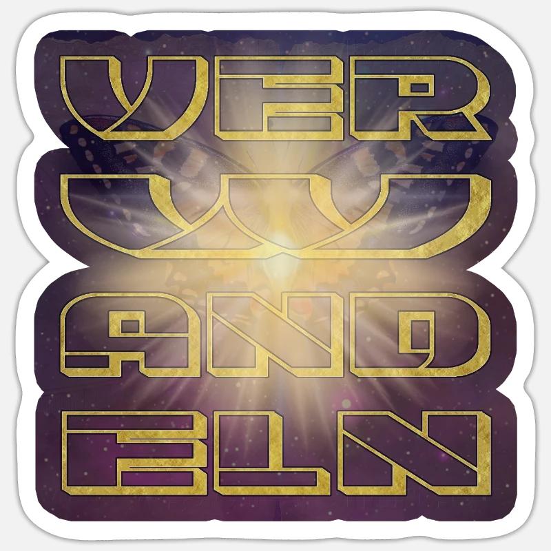 Transform transform into light, butterfly Sticker size S (10 x 10 cm)