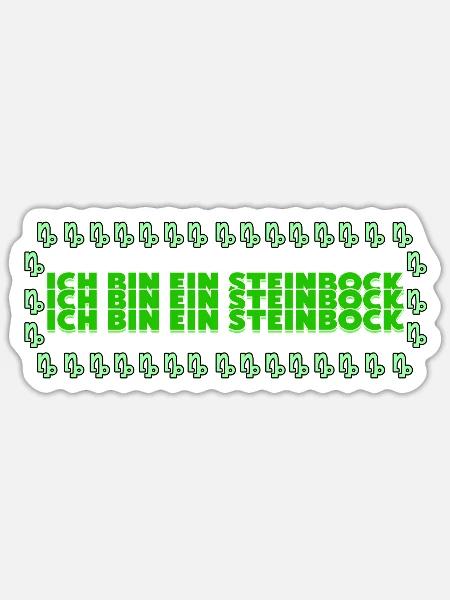 Steinbock Tierkreiszeichen Statement Horoskop - Sticker Größe S (10 x 10 cm) - Mattweiß