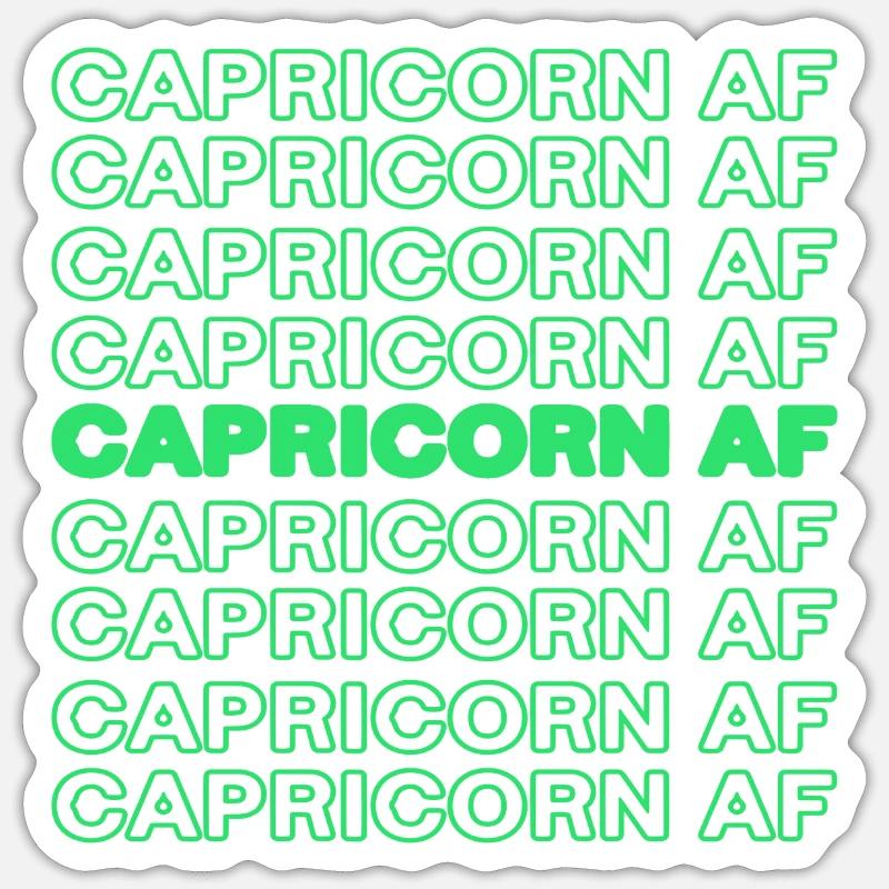 Tierkreiszeichen Steinbock Statement Aberglaube Sticker Größe S (10 x 10 cm)