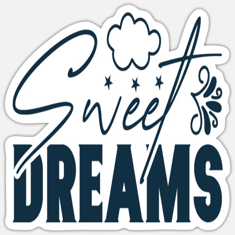 Faites de beaux rêves - Sticker taille S (10 x 10 cm) - blanc mat