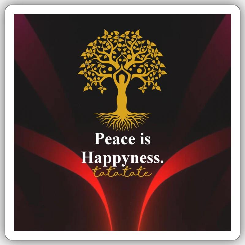 Tree. tata.b.tate - Sticker size S (10 x 10 cm) - white matte