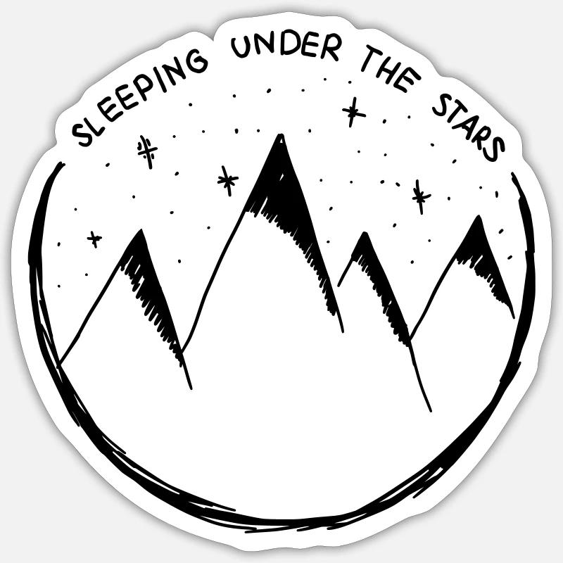SLEEPING UNDER THE STARS Sticker size S (10 x 10 cm)