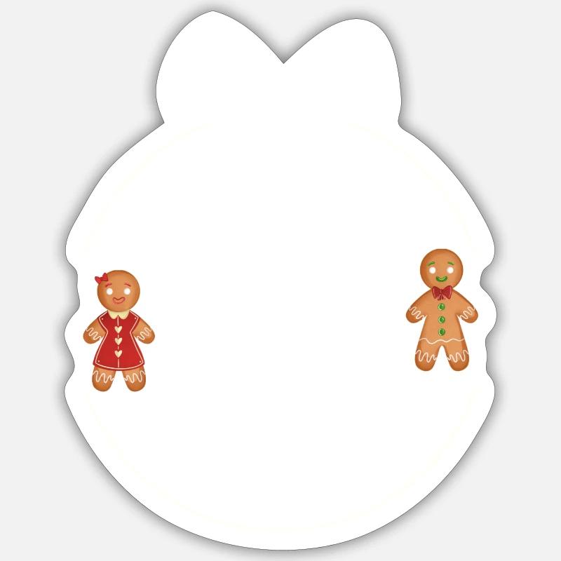 Will you be my gingerbread? - Lebkuchenfrau/-mann Sticker Größe S (10 x 10 cm)