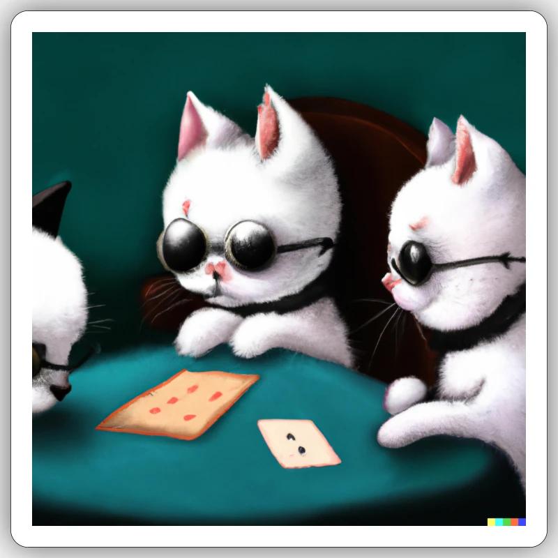 Feline - Sticker size S (10 x 10 cm) - white matte