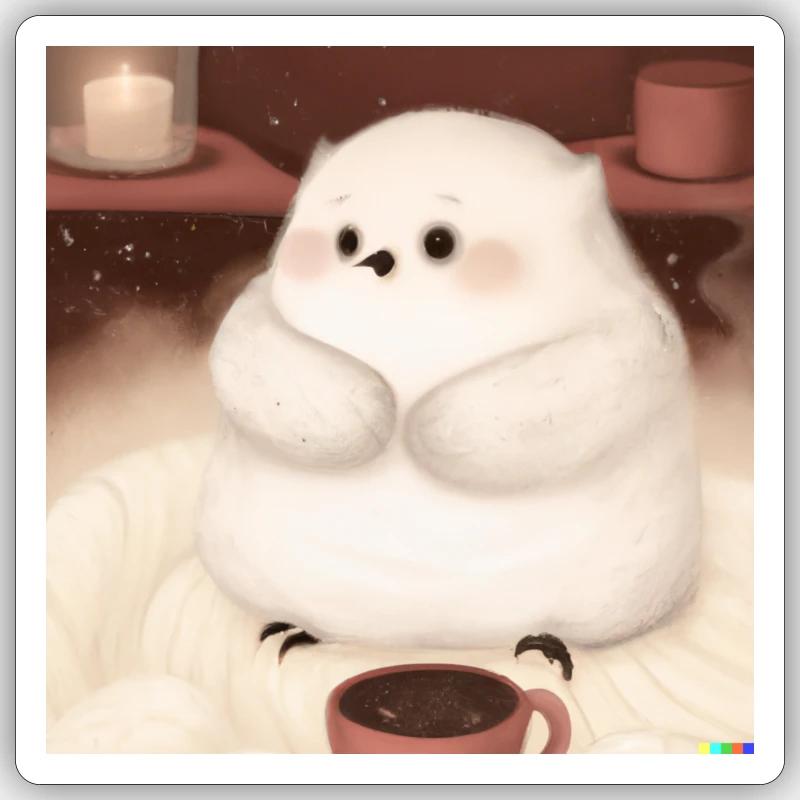 Fluffiges Tierchen Sticker Größe S (10 x 10 cm)