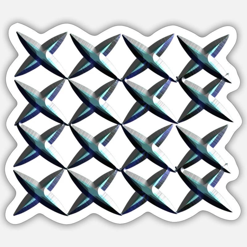 crosses pattern cross - Sticker size S (10 x 10 cm) - white matte