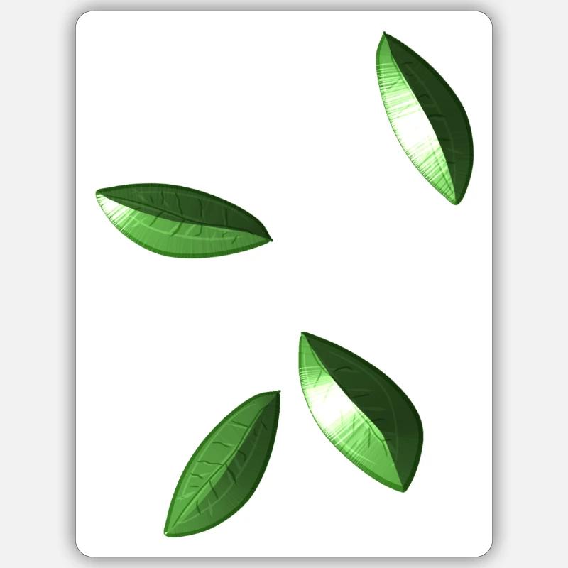 leaves sheet symbol pattern - Sticker size S (10 x 10 cm) - white matte