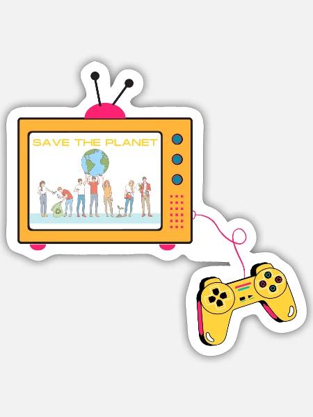 Save the Planet - Sticker Größe S (10 x 10 cm) - Mattweiß