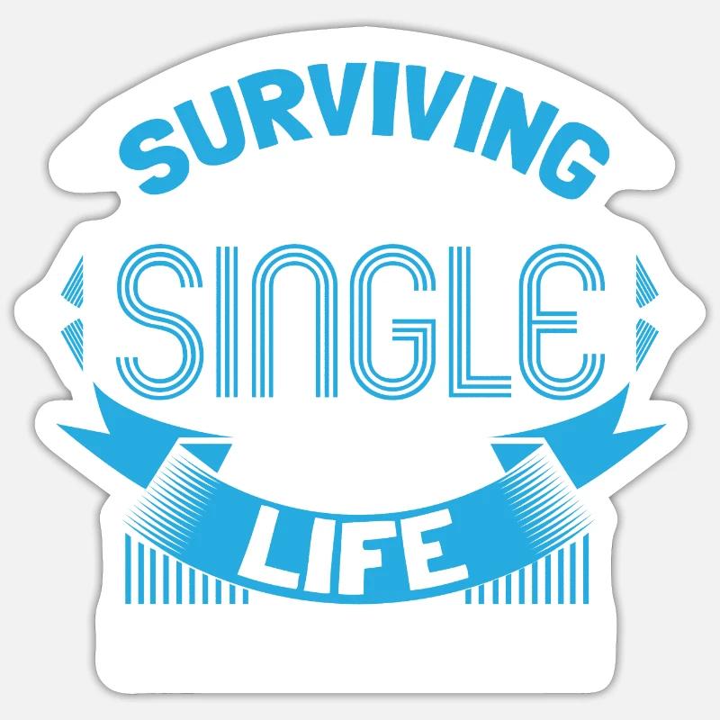 Single Father Papa Gift - Sticker size S (10 x 10 cm) - white matte
