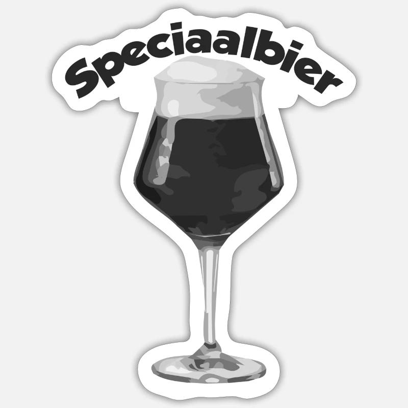 Bière de spécialité Black - Sticker taille S (10 x 10 cm) - blanc mat