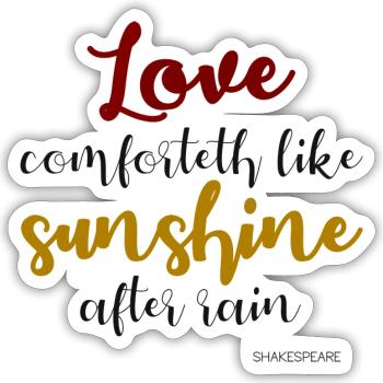 Shakespeare's phrase - Sticker size S (10 x 10 cm) - white matte - Front