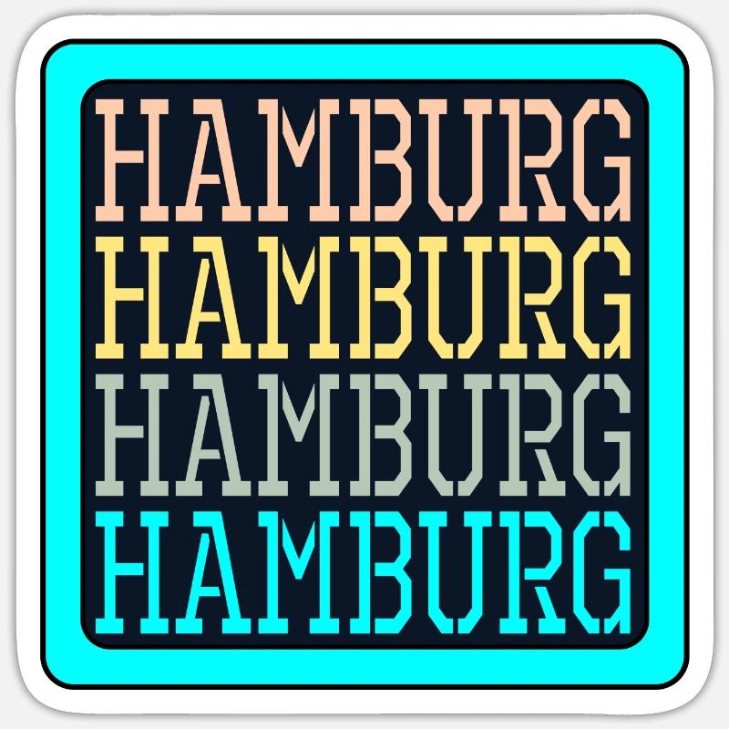 HAMBOURG - RÉCEPTION DE BIENVENUE - ADIEU - Sticker taille S (10 x 10 cm) - blanc mat