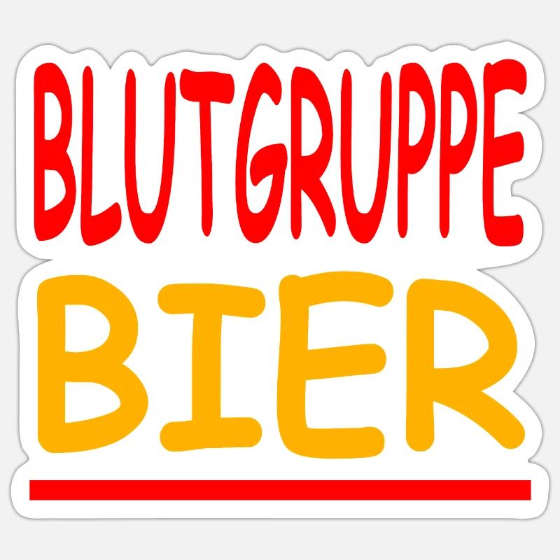 Bier - Sticker Größe S (10 x 10 cm) - Mattweiß