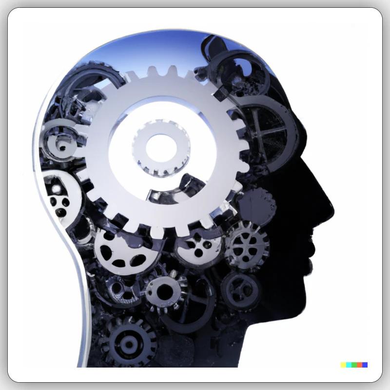 Intelligence artificielle - Sticker taille S (10 x 10 cm) - blanc mat