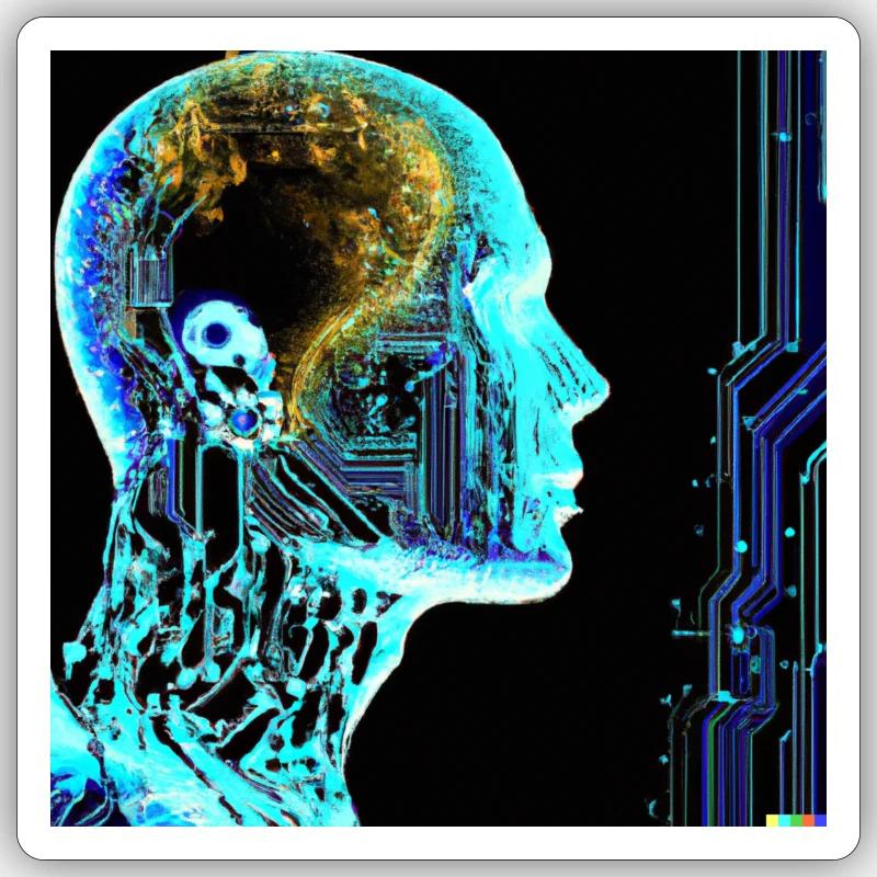 Artificial intelligence - Sticker size S (10 x 10 cm) - white matte