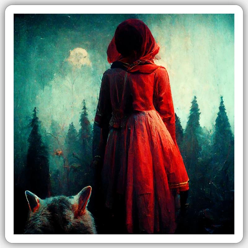 Rotkäppchen • Petit Chaperon Rouge Sticker taille S (10 x 10 cm)