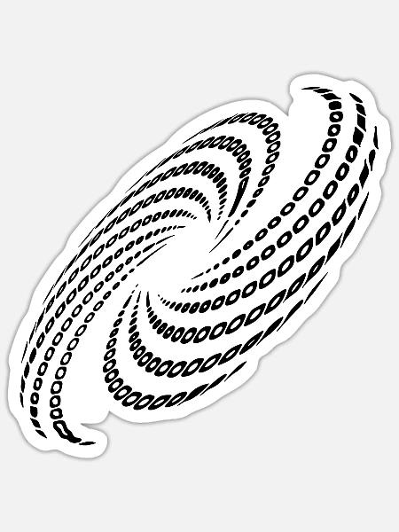 Gedrehte Spirale Planeten Strudel Formation - Sticker Größe S (10 x 10 cm) - Mattweiß