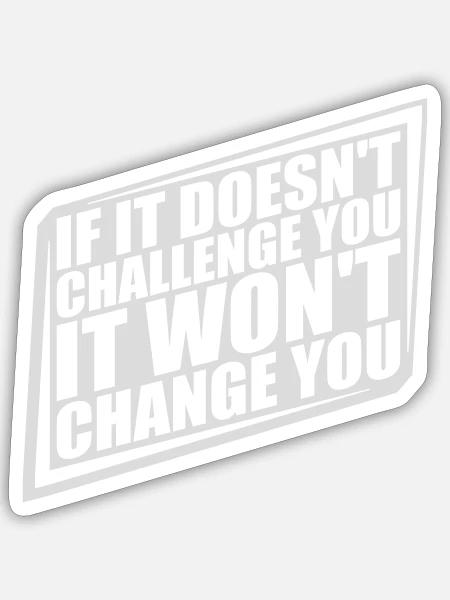 Workout Fitness Motivation Zitat - Sticker Größe S (10 x 10 cm) - Mattweiß