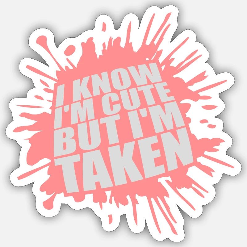citation mignonne mais prise - Sticker taille S (10 x 10 cm) - blanc mat