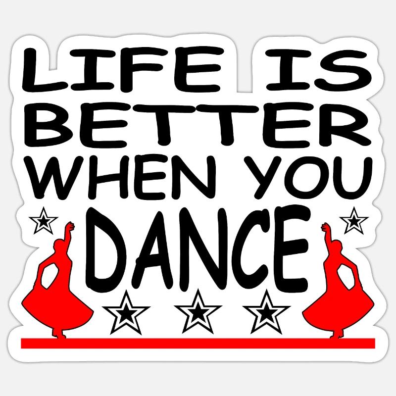 Dance - Sticker size S (10 x 10 cm) - white matte