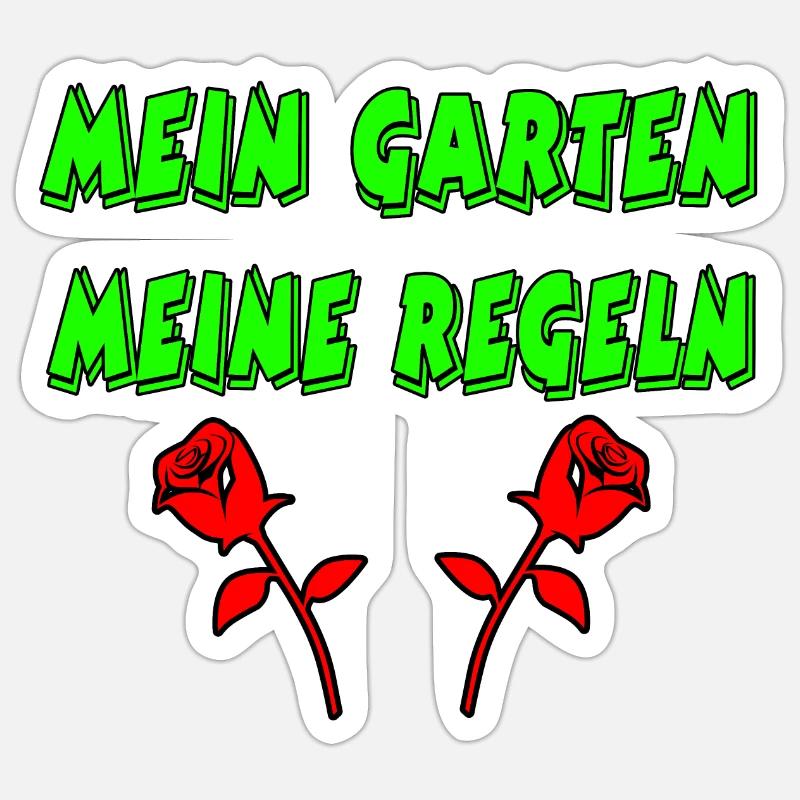 Garten - Sticker Größe S (10 x 10 cm) - Mattweiß