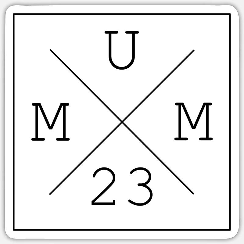 Maman 23 2023 Geschnkidee - Sticker taille S (10 x 10 cm) - blanc mat