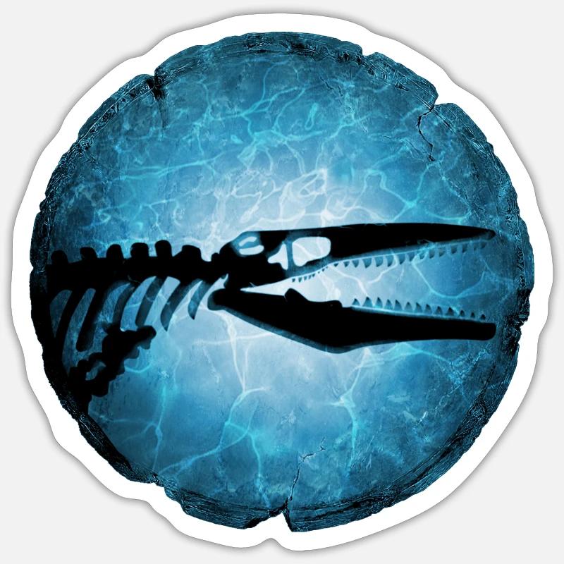 mosasaurus underwater Sticker size S (10 x 10 cm)