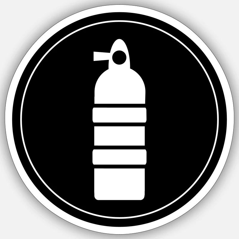 Oxygen Diving Circle Sticker size S (10 x 10 cm)