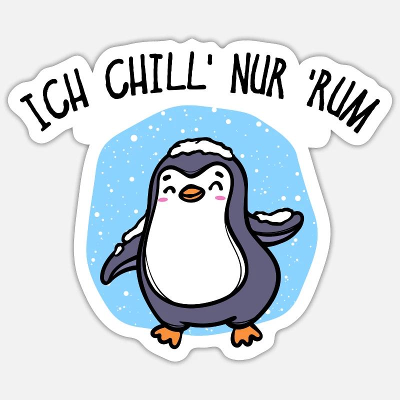 Kälte Pinguin Vogel Tier Eis Schnee Statement Sticker Größe S (10 x 10 cm)