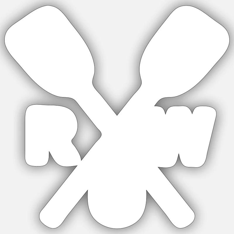 rudern Sticker Größe S (10 x 10 cm)