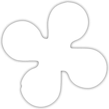 Croix de Lombardie - Sticker taille S (10 x 10 cm) - blanc mat - Devant
