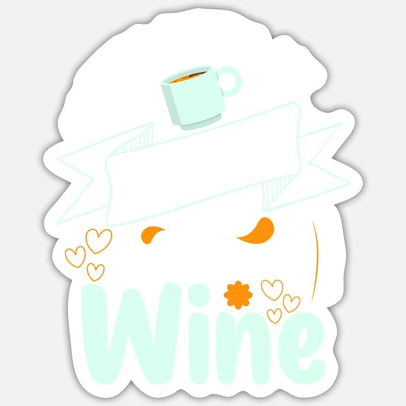 Coffee Cup Early Riser Drink Sticker size S (10 x 10 cm)