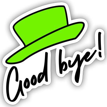 Reine Elisabeth - Au revoir - Sticker taille S (10 x 10 cm) - blanc mat - Devant