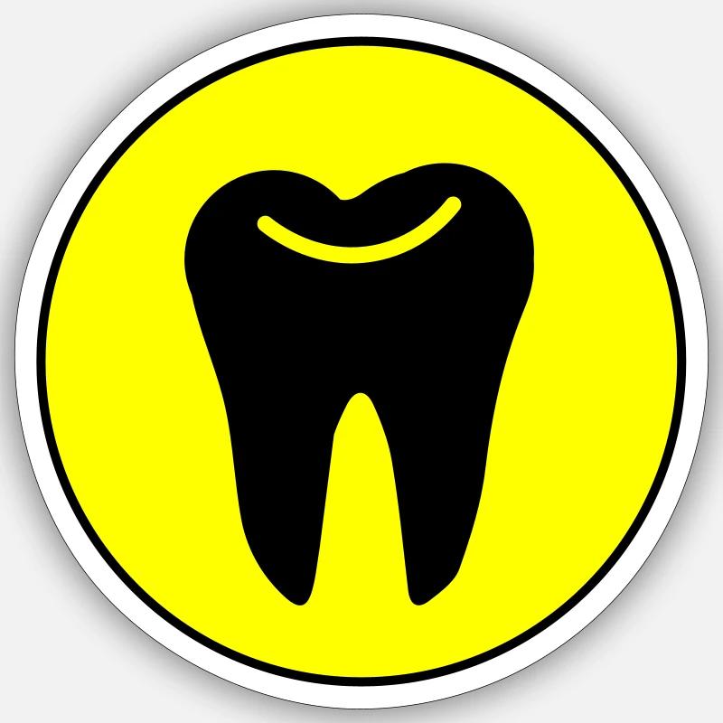 Zahn icon symbol - Sticker Größe S (10 x 10 cm) - Mattweiß
