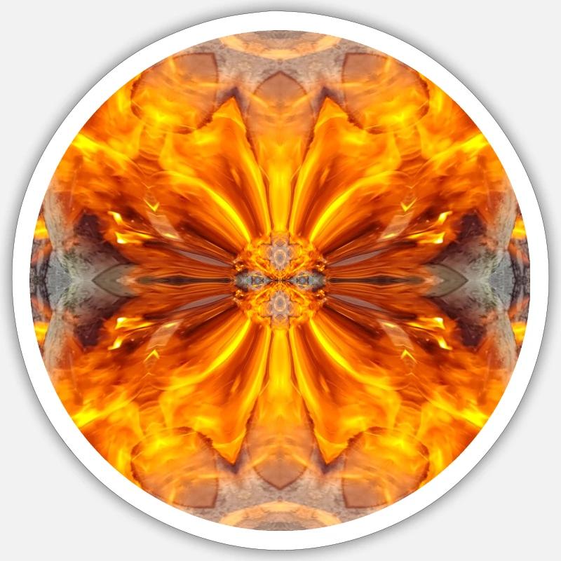 Mandala Graal 2 - Sticker Größe S (10 x 10 cm) - Mattweiß