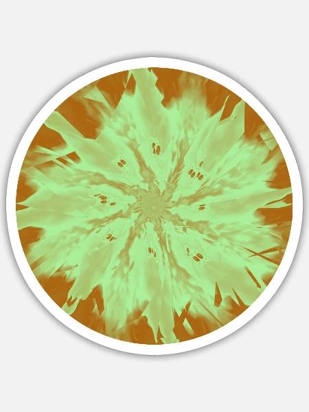 Mandala Graal 13 - Sticker Größe S (10 x 10 cm) - Mattweiß
