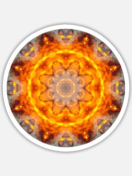 Mandala Graal 1 - Sticker Größe S (10 x 10 cm) - Mattweiß