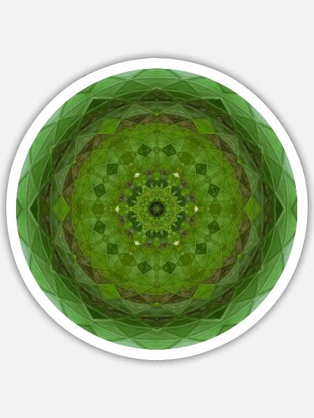 Mandala Graal 7 - Sticker Größe S (10 x 10 cm) - Mattweiß