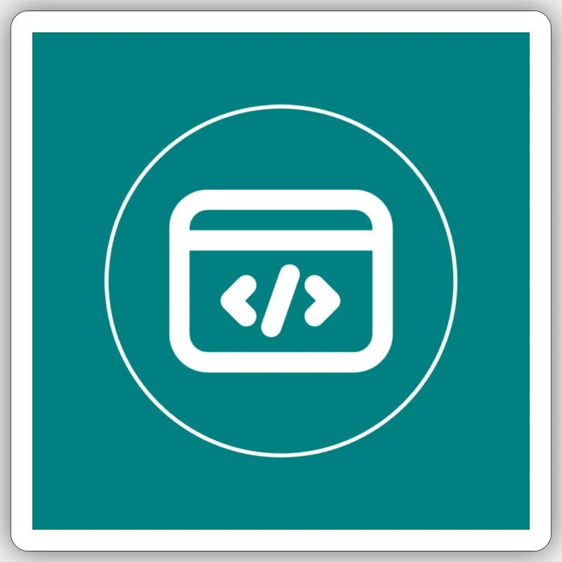 HTML - Sticker size S (10 x 10 cm) - white matte