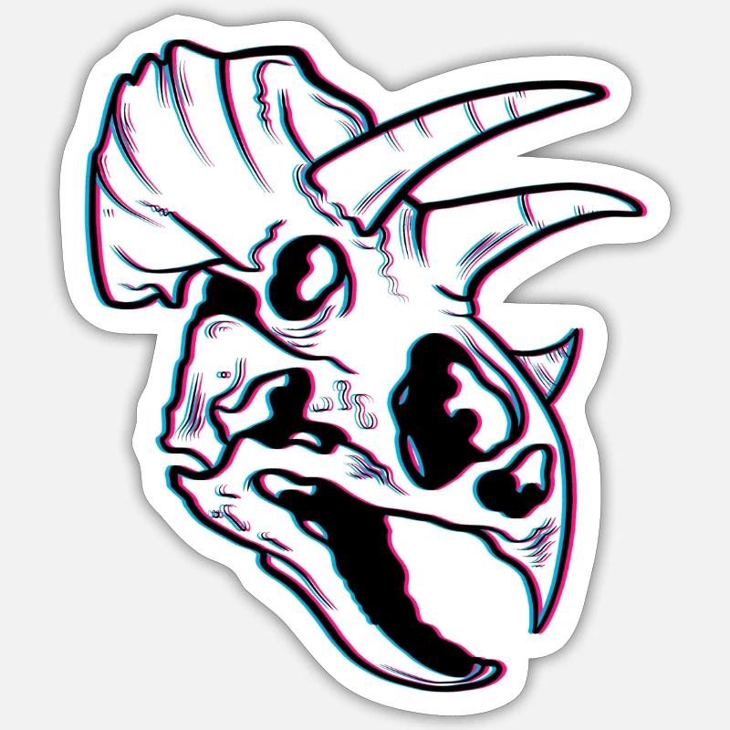 Triceratops blurred effect Sticker size S (10 x 10 cm)