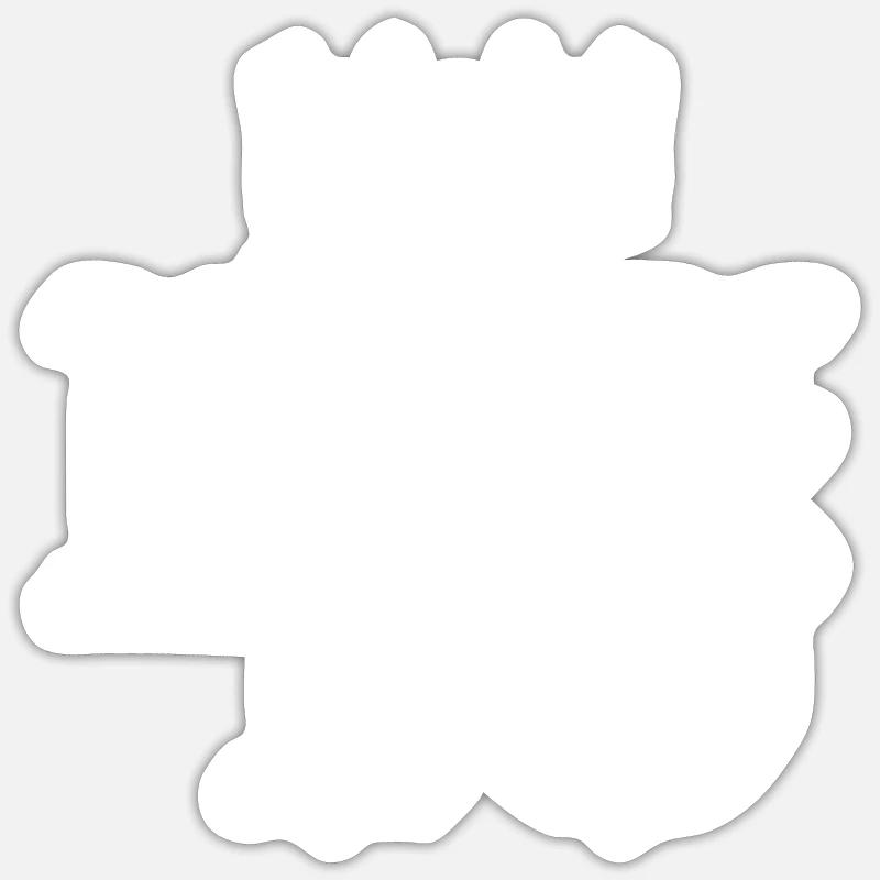 46 Number crown - Sticker size S (10 x 10 cm) - white matte